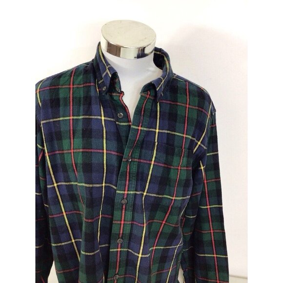 L.L. Bean Men's Plaid Button Down Shirt - Green, Blue, Red - Picture 2 of 7